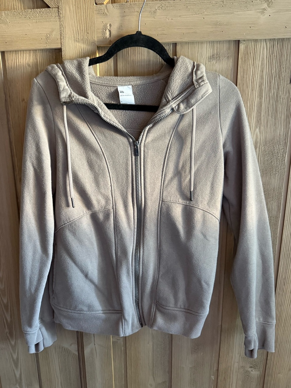 all in motion Taupe Zip-Up Hoodie